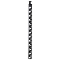 Hettich Stahlschubkasten-Verriegelungsstange, einseitig, rechts Stop Control 1056659, Kunststoff, schwarz Höheneinheiten HE 6
