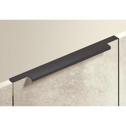 Hettich Griffleiste, mit Harpunensteg, L 1195mm Lamezia 9265983, Aluminium, schwarz matt Breite 39mm, Höhe 9,5mm