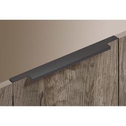 Hettich Griffleiste, mit Harpunensteg, L 1195mm Lamezia 9265983, Aluminium, schwarz matt Breite 39mm, Höhe 9,5mm