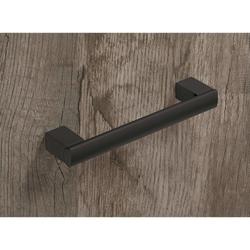 Hettich Stangengriff, B 16x448mm, H 36mm, Aluminium Clivia 9265933 schwarz matt L 460mm