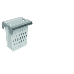 Hettich Badezimmer-Wäschekorbauszug, Schrankbreite 450mm ArciTech Pull Laundry 450 9233564, Stahl silber rechts/links, mit 1 herausnehmbaren Wäschekorb