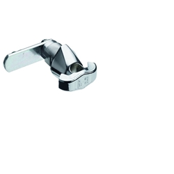 Hettich Drehriegelschloss 9277853 mit montiertem Riegel, Stahl vernickelt, Riegel flach