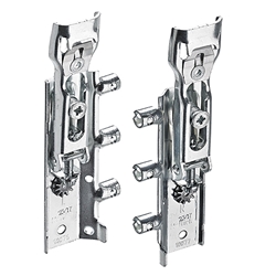 Hettich Schrankaufhänger, für Schienenaufhängung SAH 215 AHS, 9277719, Stahl verzinkt, Montage hinter der Rückwand, 3-dimensional verstellbar, mit Aushängesicherung