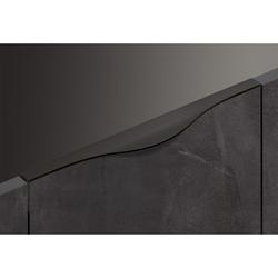 Hettich Griffleiste, mit Harpunensteg, L 1195mm Codania 9266006, Aluminium, schwarz matt Breite 45mm, Höhe 10mm