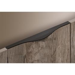 Hettich Griffleiste, mit Harpunensteg, L 1195mm Codania 9266006, Aluminium, schwarz matt Breite 45mm, Höhe 10mm