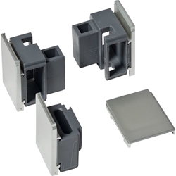 Dorma Endkappe, 2er Set, G-EMF/G-EMR (140°), Aluminium, silber eloxiert Nr. 9900064010301