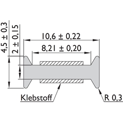 Verbindungsprofil 6970, 180°, für Glasstärke 10-10,8mm, Länge 3000mm, aus transparentem Acrylglas, mit Tesa-Klebestreifen beidseitig klebend, Transparent Nr. 41397