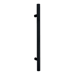 Stangengriff 30 mm rund Edelstahl pulverbeschichtet RAL 9005 schwarz feinstruktur 800/600/30 mm mit geraden Stützen, inkl. M8 Gewindeeinsatz Nr. ES 301.01.800.600 M8.1