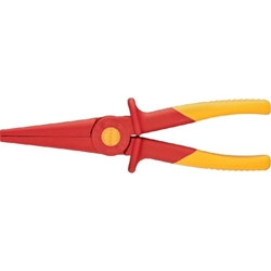 Knipex Flachrundzange aus Kunststoff isolierend mit Weichkunststoff-Zone für sicheren Halt Kunststoff 220 mm Nr. 98 62 02