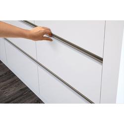 Hettich Griffleiste, individuell ablängbar, L 3500mm Canis C 9266132, Aluminium, schwarz matt Breite 23mm, Höhe 70mm