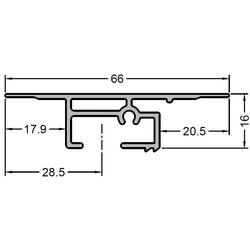 Gutmann Schlagleiste für FPS-I SL 66.1, blank (1 VE = 6 Meter) EAN 4021036645672