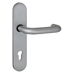 Schutz Wechselgarnitur U-Form ES1 mit Ziehschutz EV1 silberfarbig TS: 76mm Nr. 1040/K/052/ZA F1 + Set