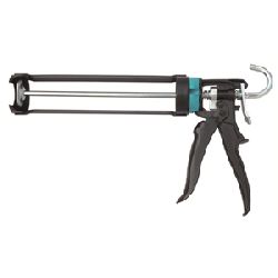 Profi-Skelett-Silikonpistole FX7-90 für 310ml Kartuschen,17:1 drehbare Schale schwarz/türkis mit Leiterhaken Nr. 571164