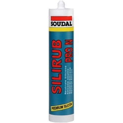 Soudal Silikon Pro N, Kartusche a 300ml weiß, dauerelastischer 1K-Fugendichtstoff auf Silikon-Basis, SWS-System diffusionsoffen Nr. 117151