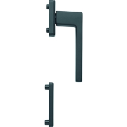 Hoppe Balkon-/Fenstertür-Halbgarnitur, PZ, Austin 0769/U34/51PNS (innen), Alu, F9714M schwarz matt, mit Stütznocken, Ø 10mm, verdeckt verschraubt, ohne Schrauben Nr. 11863699