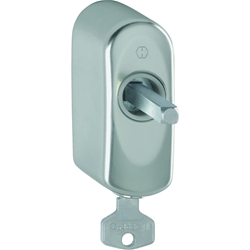 Hoppe DK-Fenstergriffrosette, abschließbar, verdeckt verschraubt AUS950S 100NM, 7/32 Stift vorsteh. 32mm, Secustik®, mit Stütznocken, Nocken Ø 10mm, stahlfarbig Nr. 11677855