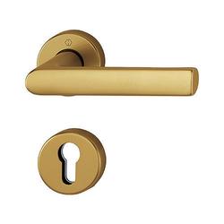 Hoppe Drückergarnitur, mit Rosetten, rund, PZ, VK9, Aluminium Hamburg FS-1700/42H/42HS, bronzefarbig mit Stütznocken, Gleitlager, TS 45-65mm Nr. 11837986
