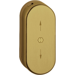 Hoppe Fenster-Verdeckrosette, oval, mit Abdeckung, RH12mm, Aluminium U26SV, schiebbare Abdeckung, bronzefarbig eloxiert mit Stücknocken, Nocken Ø 10mm, verdeckt verschraubt Nr. 780266