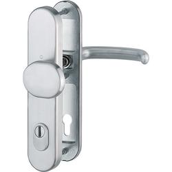 Hoppe FH-Schutz-Wechselgarnitur, oval, PZ, 9/92, DIN Links-Rechts, Edelstahl San Francisco FS-E86G/3332ZA/3310/1301F, F69 Langschild, TS 67-72mm Nr. 11738169