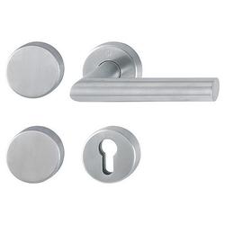 Hoppe FH-Standflügelgarnitur, mit Rosetten, BL/PZ, VK9, Edelstahl Amsterdam FS-E1400/42H/42HS, edelstahl matt mit Stütznocken, Gleitlager, TS 40-65mm Nr. 11662615