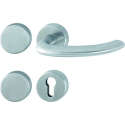 Hoppe FH-Standflügelgarnitur, mit Rosetten, BL/PZ, VK9, Edelstahl Marseille FS-E1138/42H/42HS, F69-S mit Stütznocken, Gleitlager, TS 40-65mm Nr. 11665282