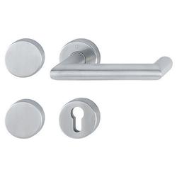 Hoppe FH-Standflügelgarnitur, mit Rosetten, BL/PZ, VK9, Edelstahl Rotterdam FS-E1401/42H/42HS, edelstahl matt mit Stütznocken, Gleitlager, TS 40-65mm Nr. 11665592