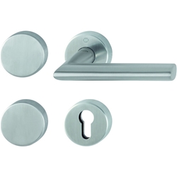 Hoppe FH-Standflügelgarnitur, mit Rosetten, BL/PZ, VK9, Edelstahl Stockholm FS-E1140/42H/42HS, F69-S mit Stütznocken, Gleitlager, TS 40-65mm Nr. 11665798