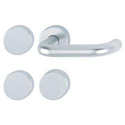 Hoppe FH-Standflügelgarnitur, mit Rosetten, BL/UG, VK9, Aluminium Paris FS-138/42H/42HS, naturfarbig mit Stütznocken, Gleitlager, TS 40-65mm Nr. 11663200