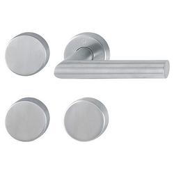 Hoppe FH-Standflügelgarnitur, mit Rosetten, BL/UG, VK9, Edelstahl Amsterdam FS-E1400/42H/42HS, edelstahl matt mit Stütznocken, Gleitlager, TS 40-65mm Nr. 11662633