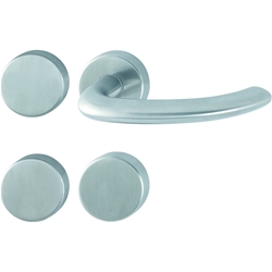 Hoppe FH-Standflügelgarnitur, mit Rosetten, BL/UG, VK9, Edelstahl Marseille FS-E1138/42H/42HS, edelstahl matt mit Stütznocken, Gleitlager, TS 40-65mm Nr. 11665269