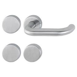 Hoppe FH-Standflügelgarnitur, mit Rosetten, BL/UG, VK9, Edelstahl Paris FS-E138/42H/42HS, edelstahl matt mit Stütznocken, Gleitlager, TS 50-75mm Nr. 11920695