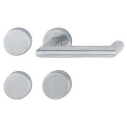 Hoppe FH-Standflügelgarnitur, mit Rosetten, BL/UG, VK9, Edelstahl Rotterdam FS-E1401/42H/42HS, edelstahl matt mit Stütznocken, Gleitlager, TS 40-65mm Nr. 11665609