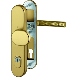Hoppe HT-Schutz-Wechselgarnitur, oval, PZ, 10/92, DIN Links-Rechts, Aluminium Hamburg 86G/3332ZA/3310/1700, bronzefarbig Langschild, TS 67-72mm Nr. 11759641