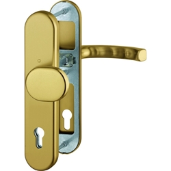 Hoppe HT-Schutz-Wechselgarnitur, oval, PZ, 10/92, DIN Links-Rechts, Aluminium Luxembourg 86G/3331/3310/199, bronzefarbig Langschild, TS 67-72mm Nr. 11789657