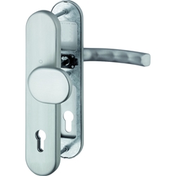 Hoppe HT-Schutz-Wechselgarnitur, oval, PZ, 10/92, DIN Links-Rechts, Aluminium Luxembourg 86G/3331/3310/199, edelstahloptik matt Langschild, TS 67-72mm Nr. 11789670