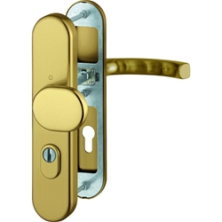 Hoppe WET-Schutz-Wechselgarnitur, oval, PZ, 10/72, DIN Links-Rechts, Aluminium Luxembourg 86G/3332ZA/3310/199, bronzefarbig Langschild, TS 37-42mm Nr. 11789980