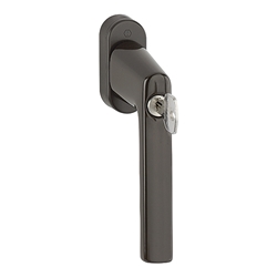 Hoppe Fenstergriff Hamburg 0700LS/U26 100NM F8707 braun Stift 32-42mm längenvariabel, abschließbar, mit Schrauben M5X45/50, Schließungsnr. H001-EW Nr. 11950596