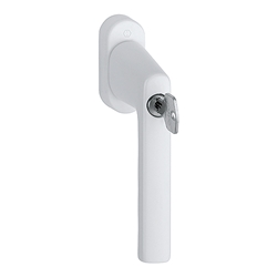 Hoppe Fenstergriff Hamburg 0700LS/U26 100NM F9016 Verkehrsweiß Stift 32-42mm längenvariabel, abschließbar, mit Schrauben M5X45/50, Schließungsnr. H001-EW Nr. 11950250