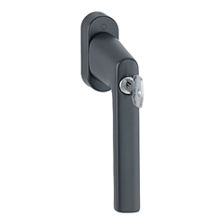 Hoppe Fenstergriff Hamburg 0700LS/U26 100NM F9714M schwarz matt Stift 32-42mm längenvariabel, abschließbar, mit Schrauben M5X45/50, Schließungsnr. H001-EW Nr. 11950602