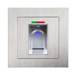 Idencom BioKey Gate New Line + Infrarot-Fernbedienung, Stand-Alone, 2 Relais-Funktionen, Unterputz, Metall weiß Nr. 820 002