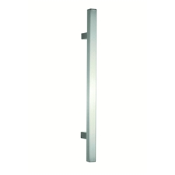 Stoßgriff Edelstahl, Vierkantprofil 30x30 mm, 2 gerade Stützen, Länge 1200mm BA 1000mm inkl. M8 Gewindeeinsatz Nr. ES3030.17.1200.1000 M8