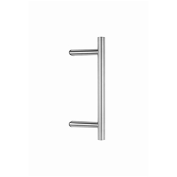 Stangengriff 30mm rund Edelstahl 600/400/30mm mit schrägen 45° Stützen, flache Endkappen inkl. M8 Gewindeeinsatz Nr. ES 30.10.0.600.400