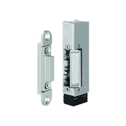 Assa Elektro-Türöffner, mit Flachschließblech, DIN Links-Rechts 9334UR, 12-24V, edelstahl symmetrisch, nahezu geräuschlos, Schließblechl. 160mm, Schließblechb. 24mm Nr. 9334UR-12135Q91