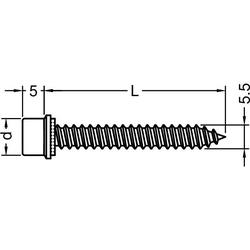 Gutmann DIN 912 Zylinderschraube mit Innensechskant Edelstahl blk M 5,5 x 75, Kopf Ø 10 (VE= 100 Stück)
