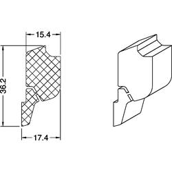 Gutmann Fenster Dichtstück, für Regenschiene, EPDM schwarz (VE= 50 Stück)