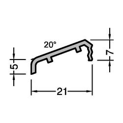 Gutmann Fenster Flügelabdeckprofil, 6m, FP 94334, Aluminium, mittelbronze eloxiert (VE= 240 Meter)