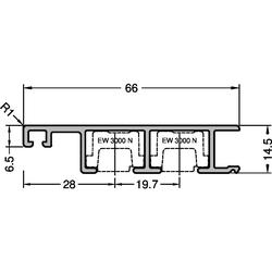 Gutmann Fenster Flügelprofil, 6m, FL 66.6-SK, Aluminium, verkehrsweiß glänzend (VE= 6 Meter)