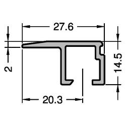 Gutmann Fenster Glashalteprofil, 6m, GHP 27.14 SK-I, verkehrsweiß glänzend (VE= 6 Meter)