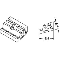Gutmann Fenster Halter, für Regenschutzschiene, H 70/15, Aluminium weiß (VE= 200 Stück)