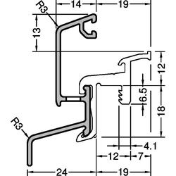 Gutmann Fenster Regenschutzschiene 6.000mm, Iller 19/24 F-TI, mittelbronze eloxiert (VE= 60 Meter)